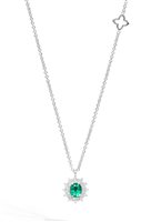 Necklace Recarlo Woman in White Gold Smeraldo 0.34 Ct P77CC001/SM-45-2 - P77CC001/SM-45-2